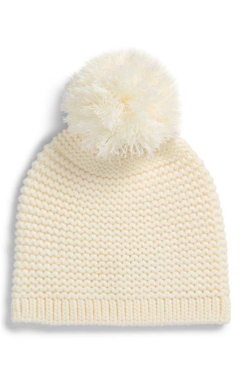 Chunky Knit Beanie with Pompom