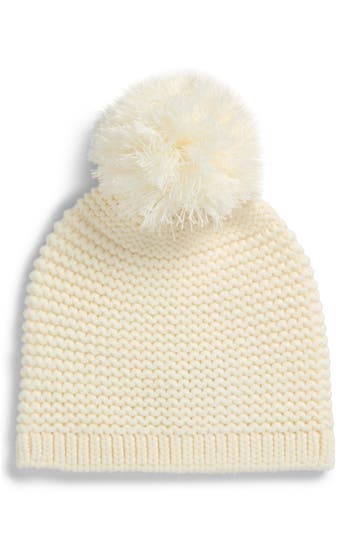 Ugg ® Chunky Knit Beanie With Pompom In Ivory