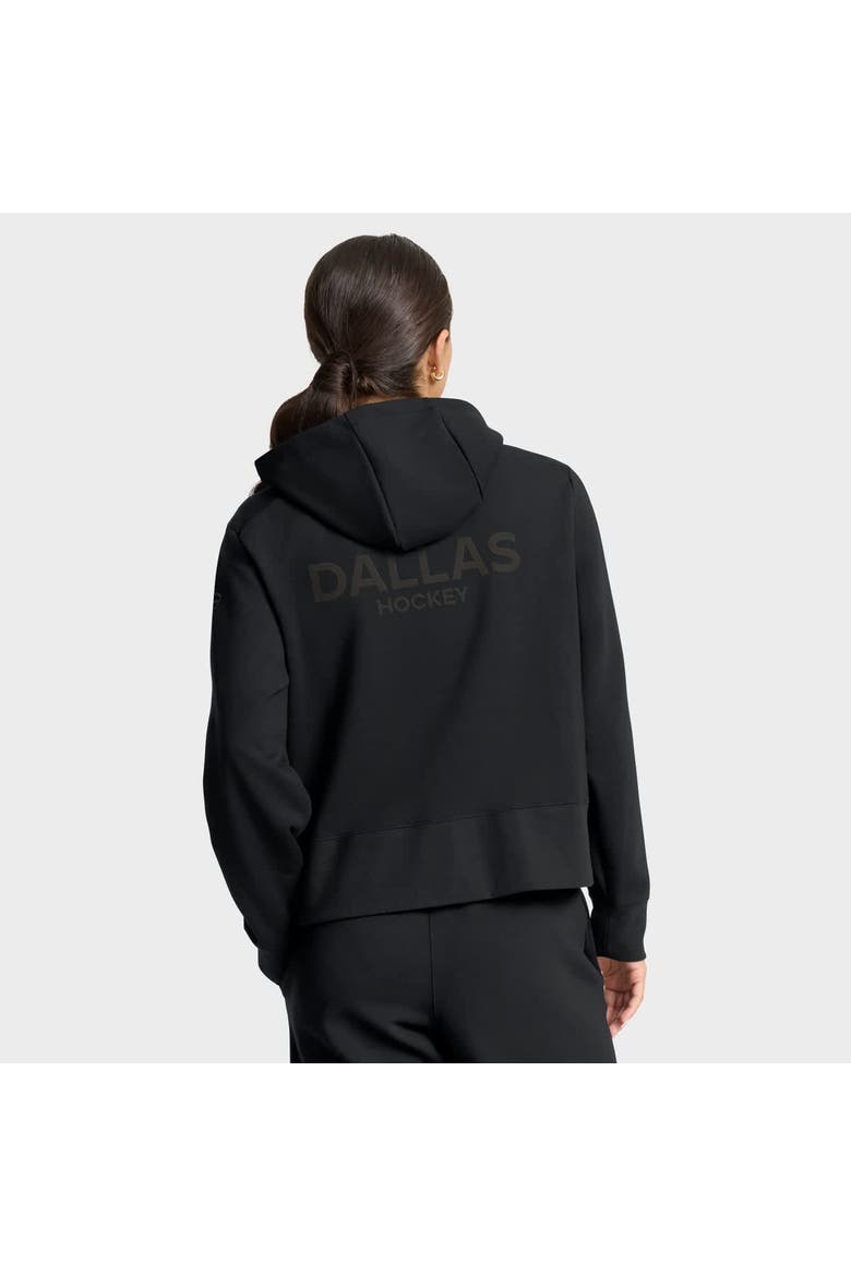 Women's Fanatics Black Dallas Stars Authentic Pro Road Tri-Blend Quarter-Zip Hoodie, Alternate, color, Black