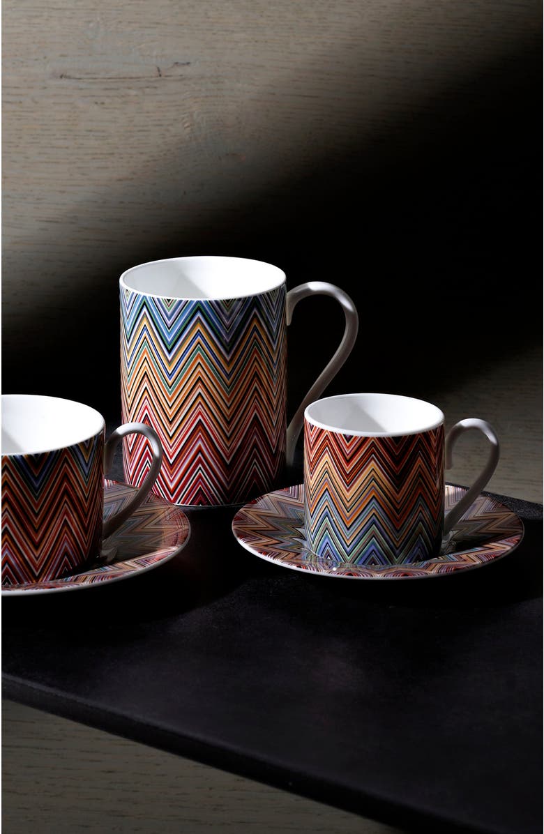 Missoni Home Tableware Coffee Cup
Saucer ZIG ZAG Set of 2 in Luxury Box Jarris 156 diam. 2.3", H 2.5", Cap. 4 oz, Saucer diam. 4.75", Alternate, color, Multicolor