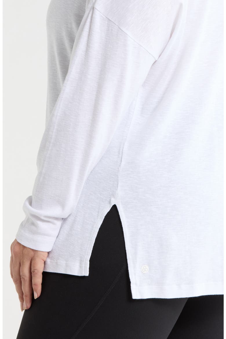 Ease Up Rib Oversize T-Shirt, Alternate, color, WHITE