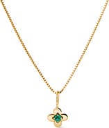 Ana Luisa Solid Yellow Gold - Flower Charm Necklace