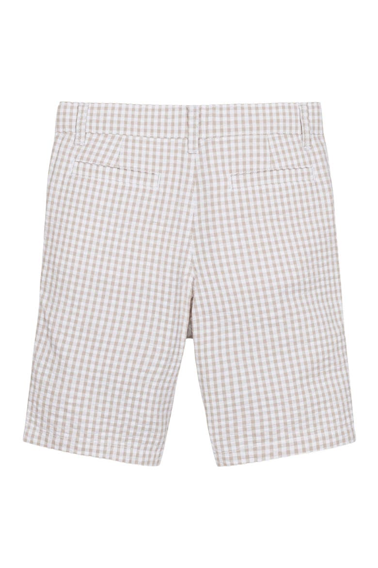 Baby Boys' Organic Seersucker Short, Infant, Alternate, color, Taupe Gingham Seersucker