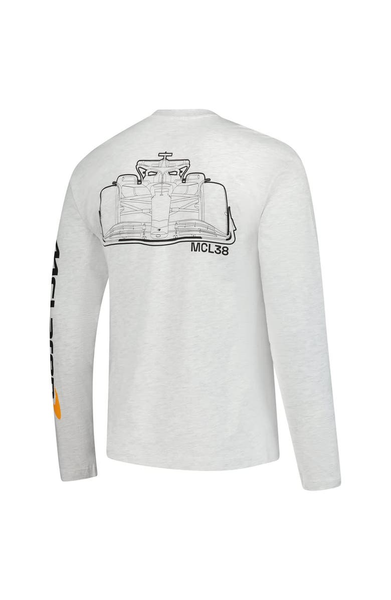 Outerstuff Men's Heather Gray McLaren F1 Team Outlined Car Long Sleeve T-Shirt, Alternate, color,