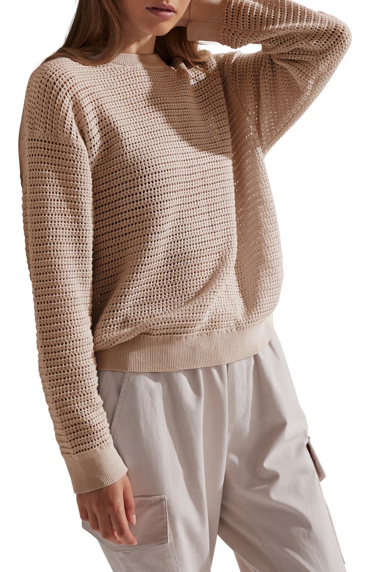 Kershaw Crewneck Sweater, Alternate, color, MOONLIGHT