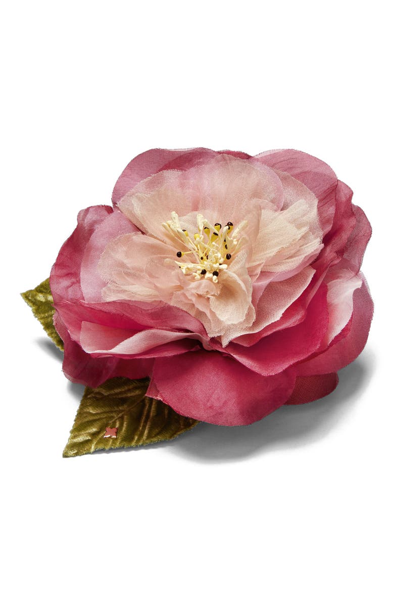 Helena Simon The Camellia Floral Brooch, Alternate, color, Pink