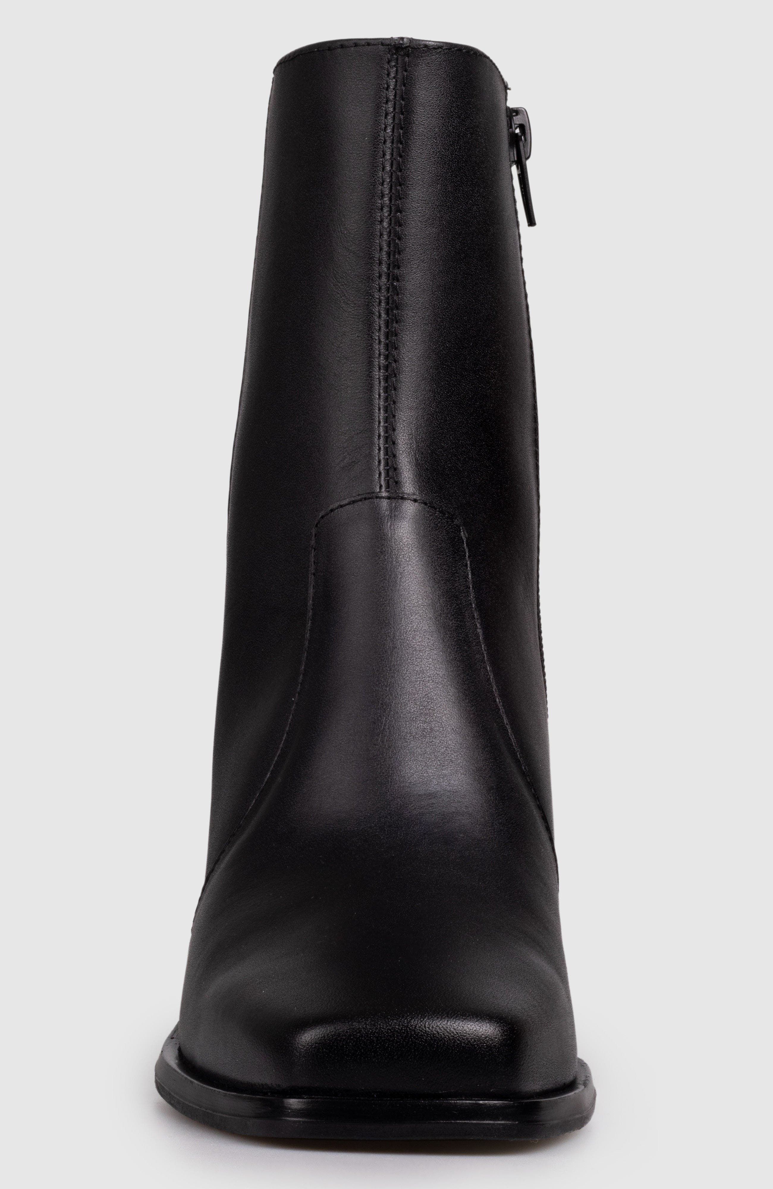 Manela Libia Block Heel Side Up Bootie, Alternate, color, Black