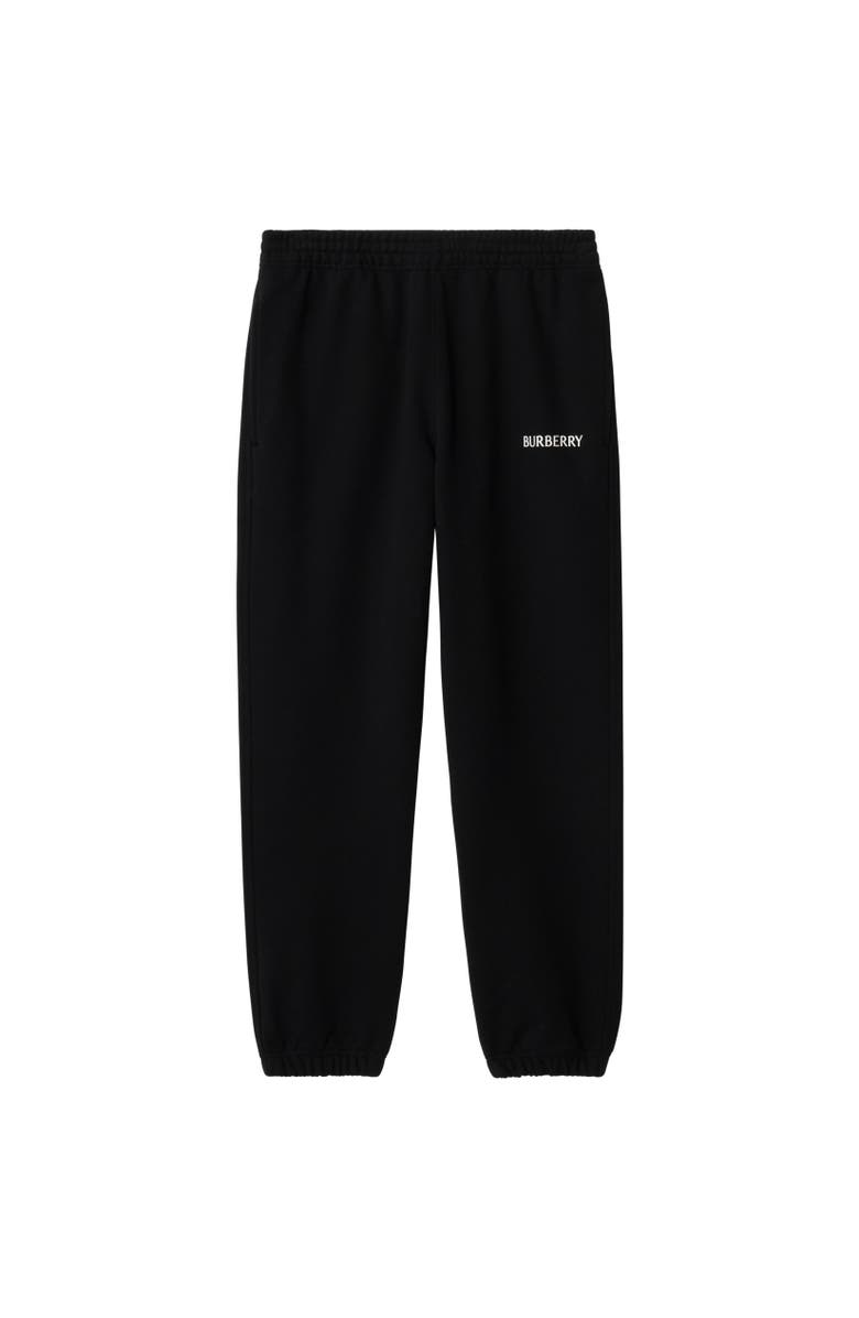 Burberry Logo Cotton Jogging Pants, Alternate, color, Black