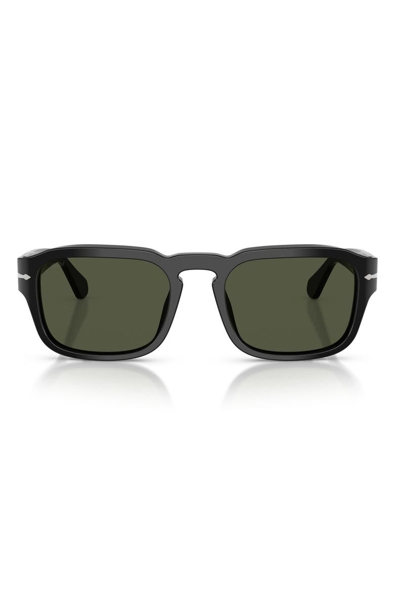 Persol 56mm Pillow Sunglasses, Main, color, Black / Green