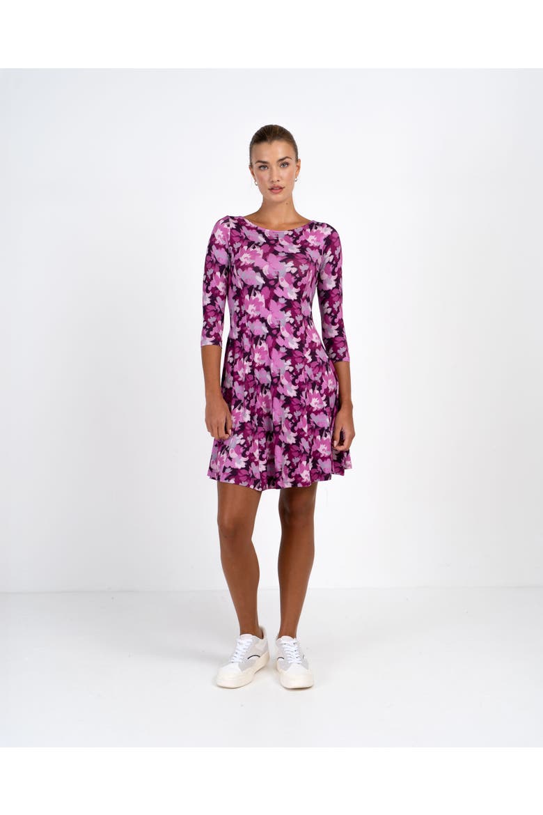 Brushed Floral Dress, Main, color, Amethyst Floral
