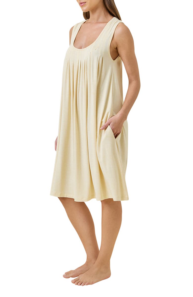 Papinelle Kate Pleated Chemise, Alternate, color, Lemon Cream