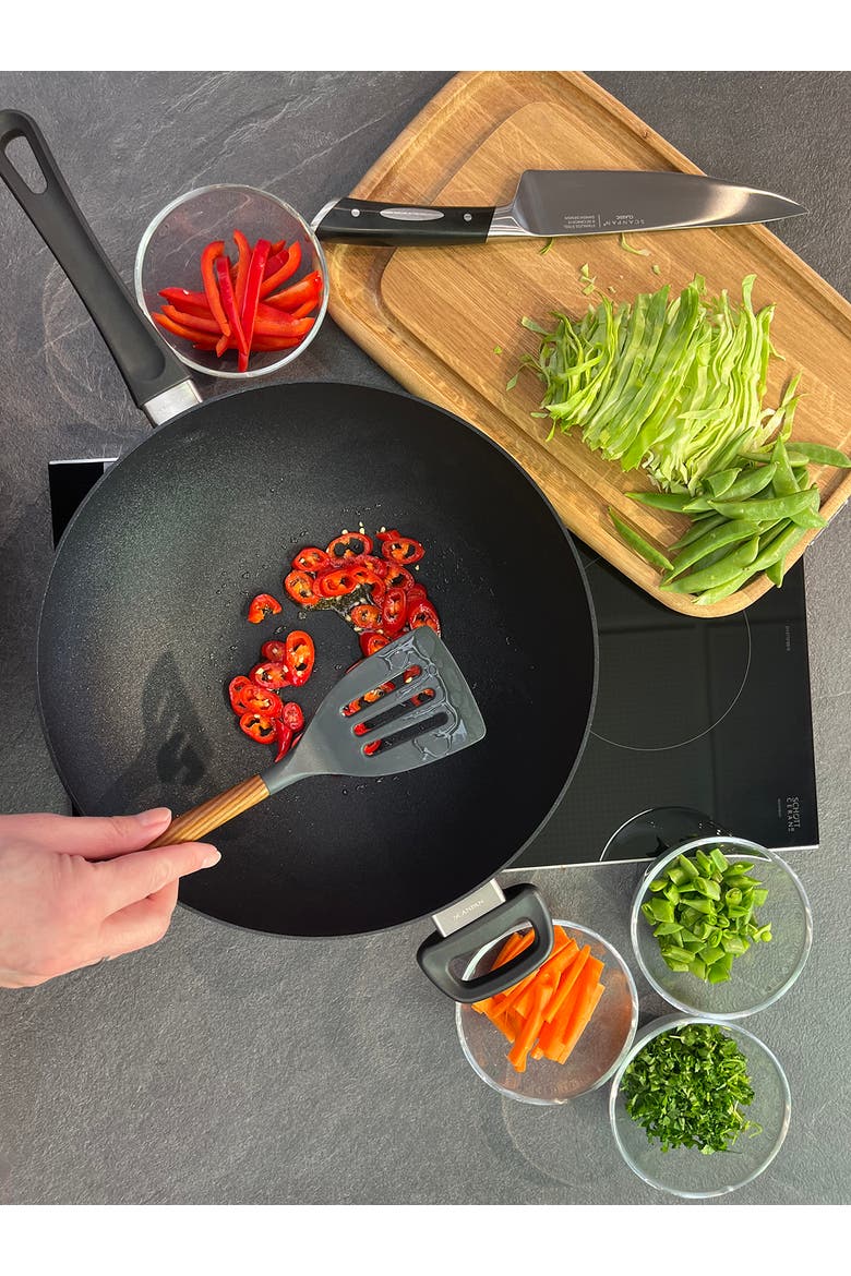 Classic 11 Inch Nonstick Stir Fry Pan, Alternate, color, Black