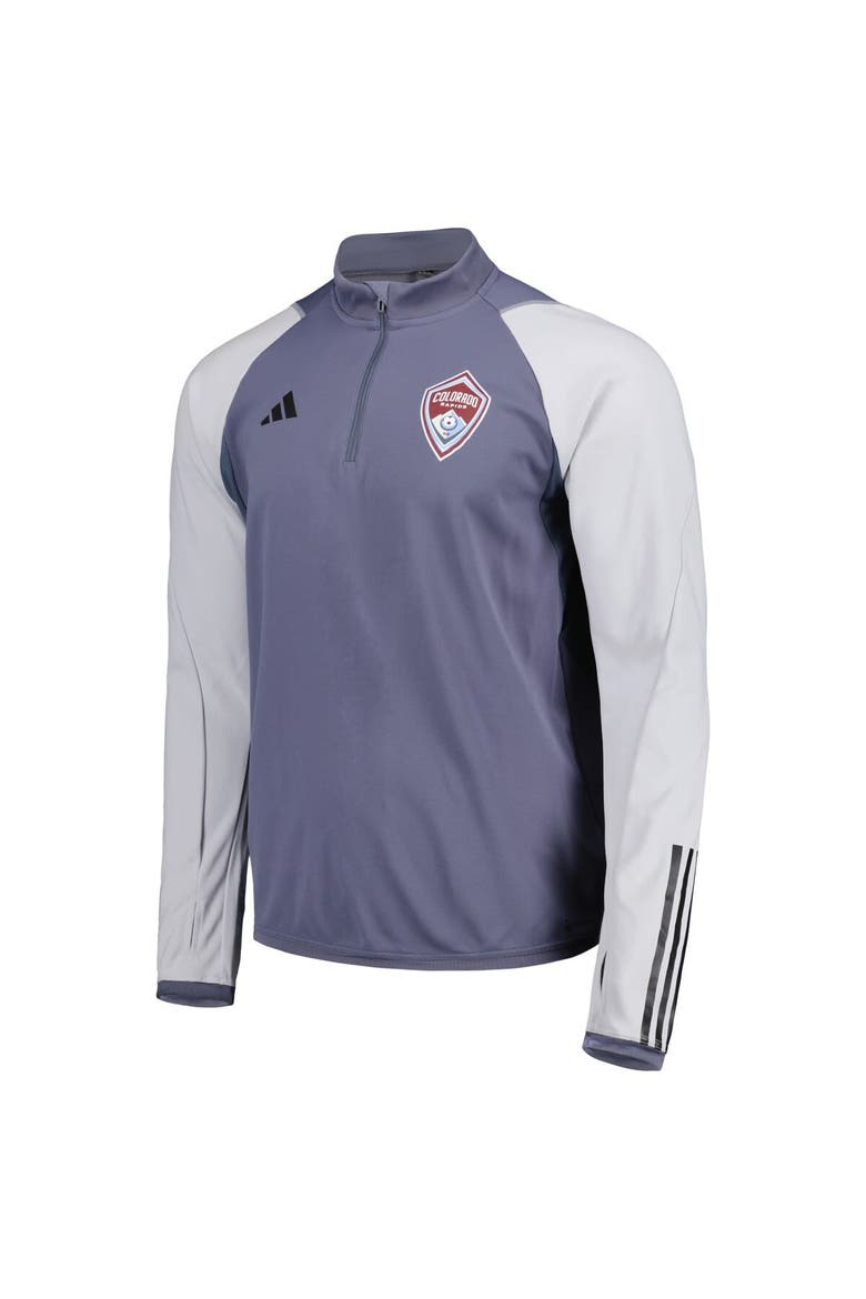 Men's adidas Gray Colorado Rapids 2023 On-Field AEROREADY Quarter-Zip Training Top, Alternate, color, Gray