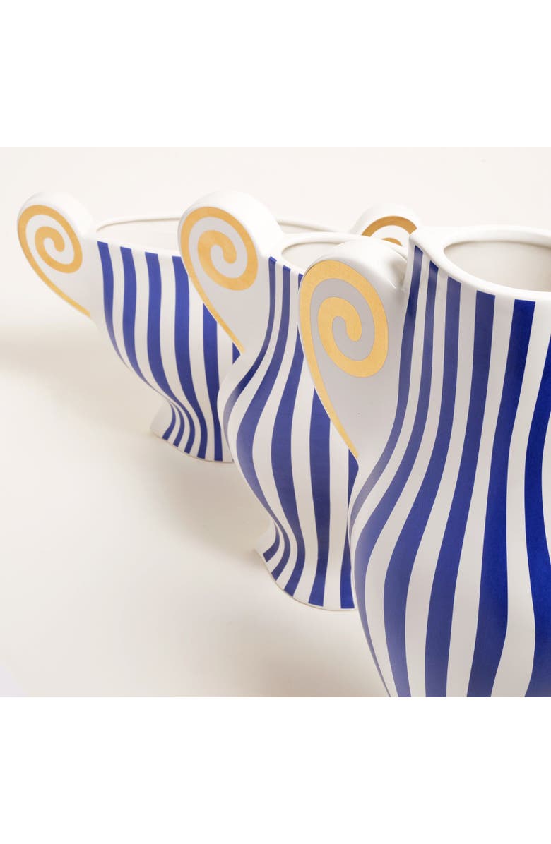 Zsa Zsa Zsu Longhu Ceramic Vase 14 In, Alternate, color, Blue