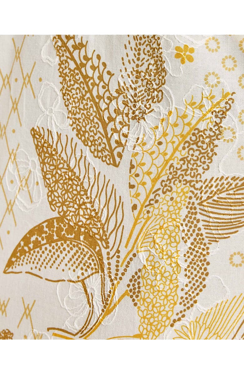 Santorelli RINA Sleeveless Hi Lo Dress in Floral Cotton Cloque, Alternate, color, Chamomile