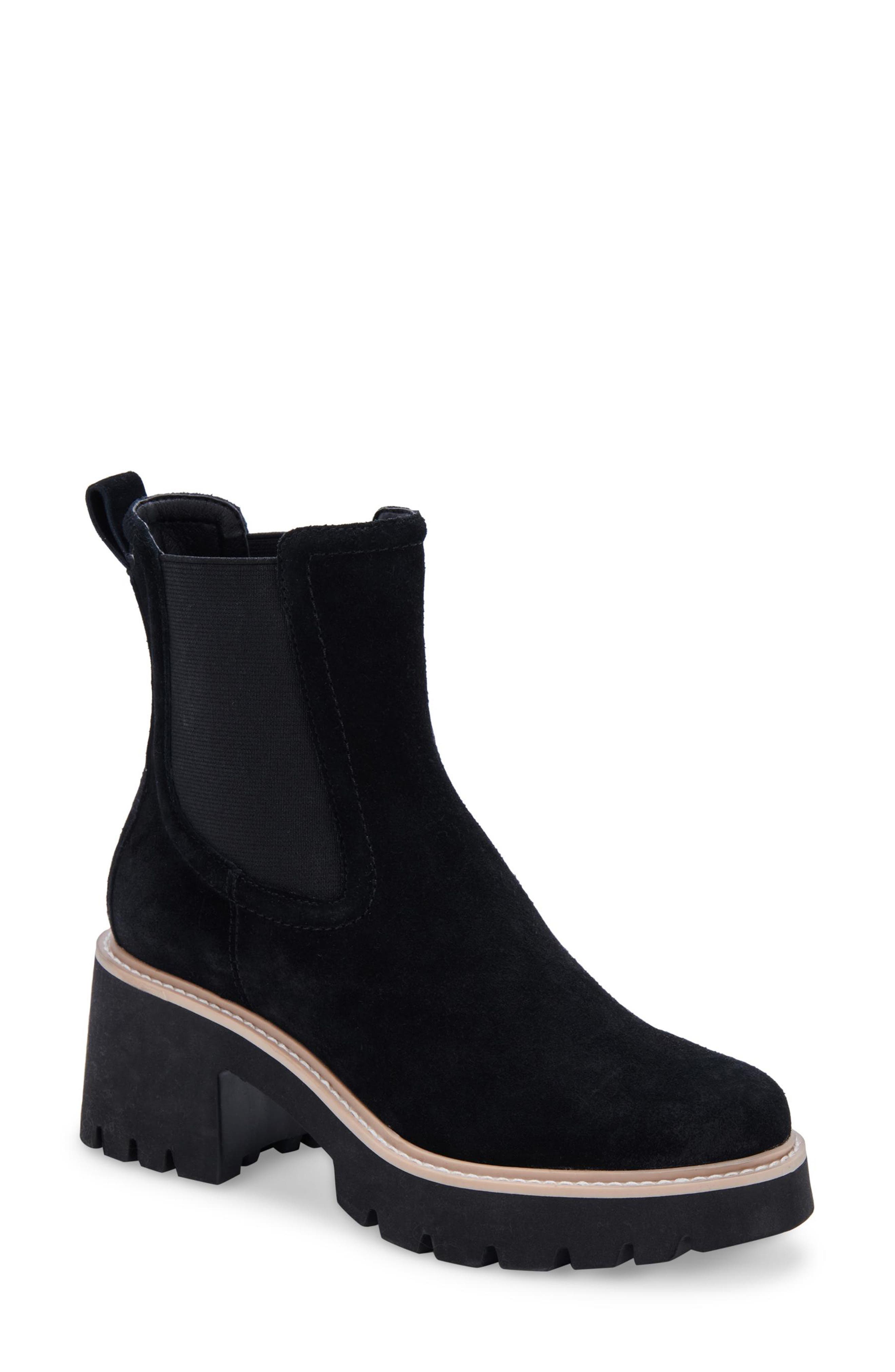 Hawk H2O Waterproof Chelsea Boot, Main, color, ONYX SUEDE H2O