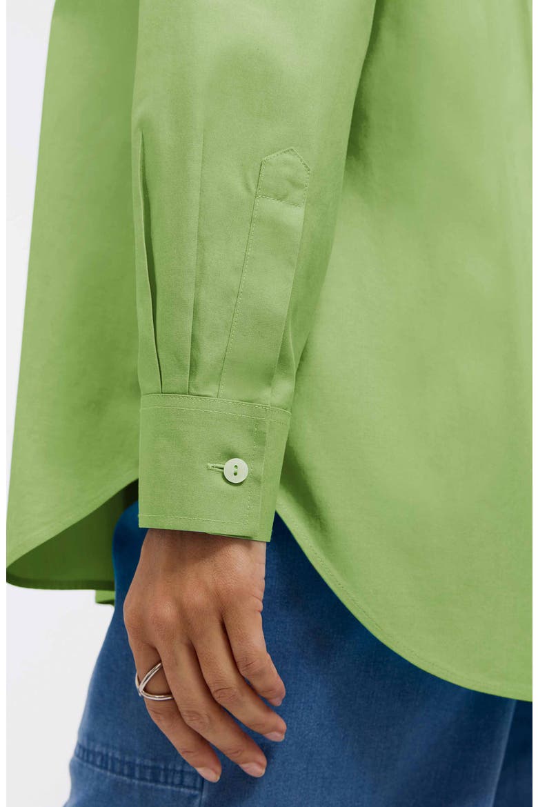 Non-Iron Boyfriend Button-Up Shirt, Alternate, color, MOJITO GREEN