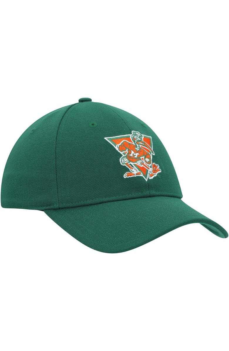 adidas Men's adidas Green Miami Hurricanes Vault Slouch Flex Hat, Alternate, color, 