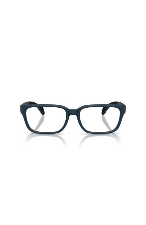 Moncler 55mm Rectangle Optical Glasses In Blue
