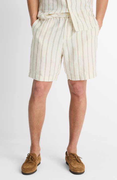 Stripe Hemp Beach Shorts