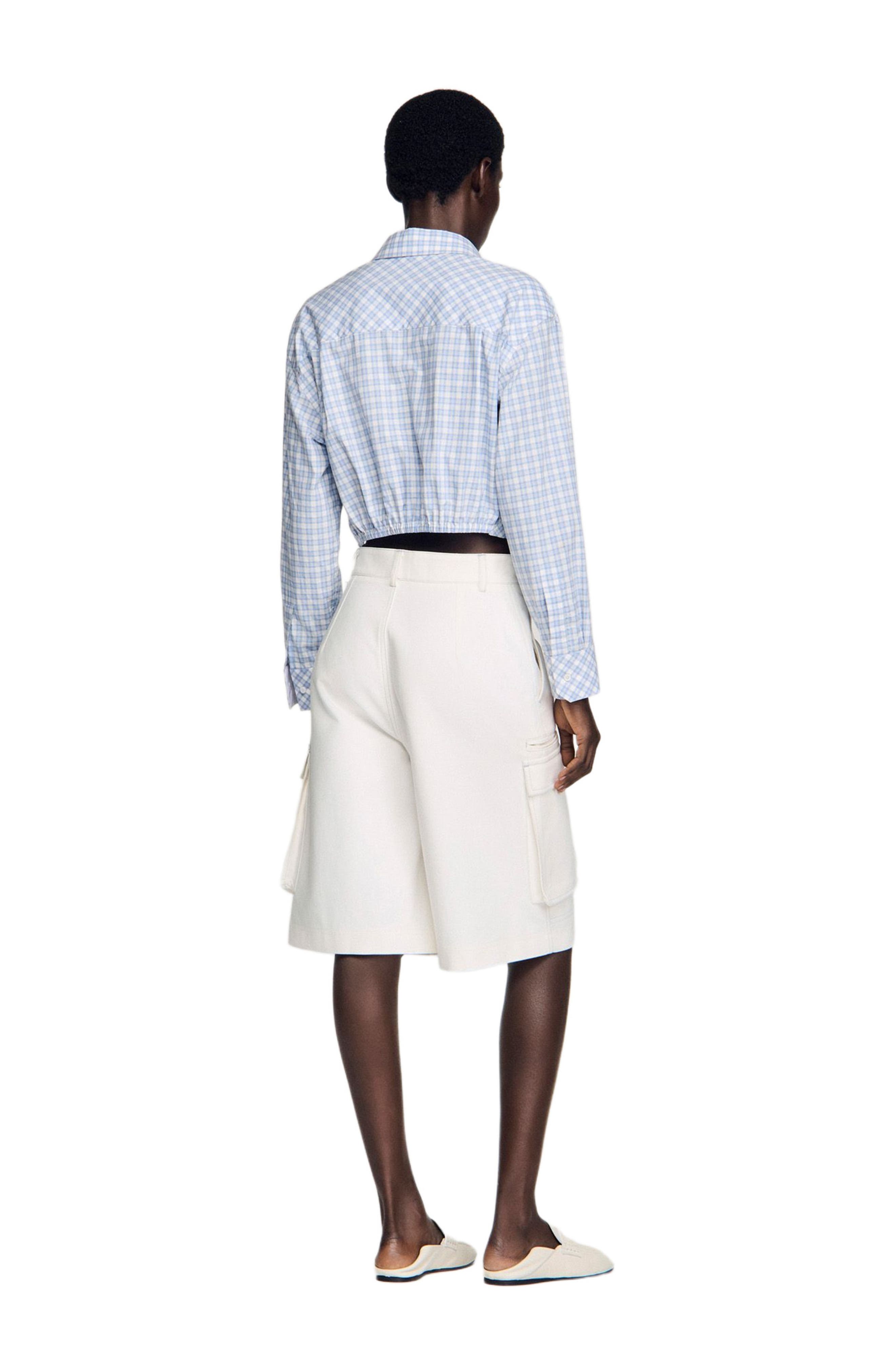Wide-leg cotton Bermuda shorts - image 2