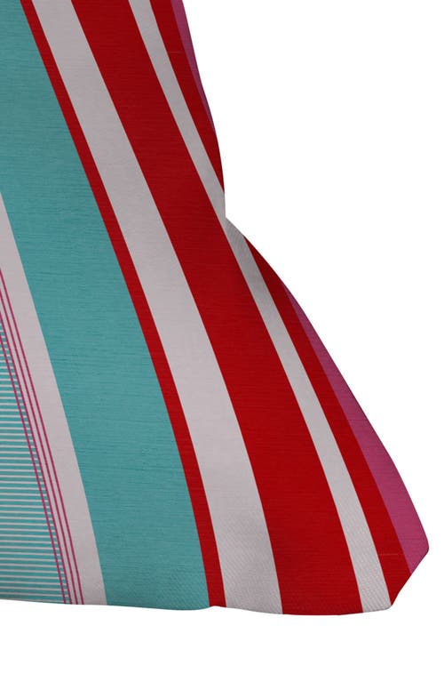Deny Designs Stripe & Lobster Print Throw Pillow In Multi Stripe
