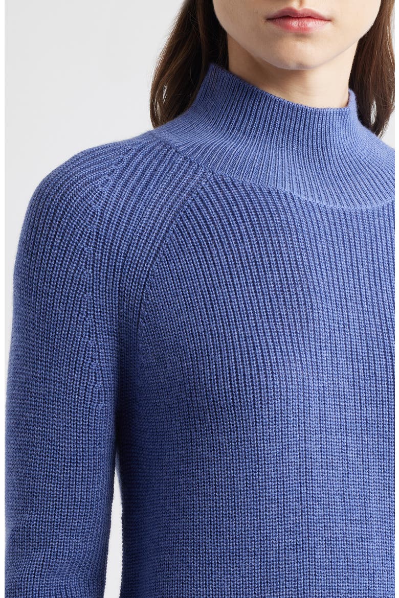 Raglan Sleeve Merino Wool Turtleneck Sweater, Alternate, color, PERIWINKLE