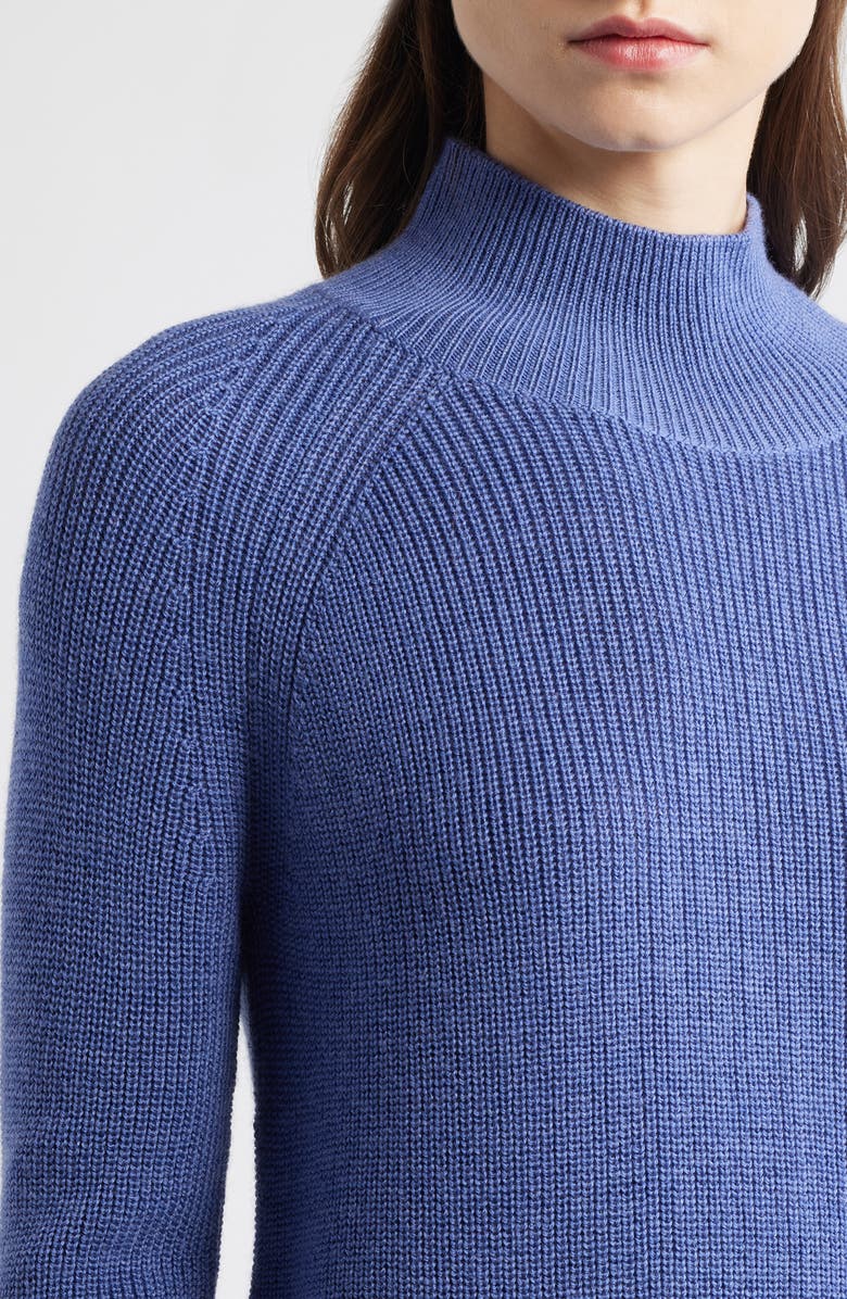 Eileen Fisher Raglan Sleeve Merino Wool Turtleneck Sweater, Alternate, color, Periwinkle