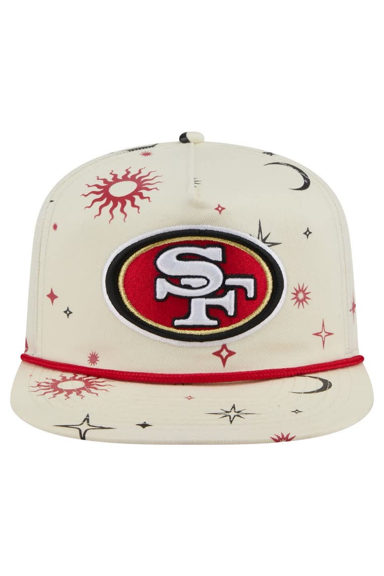 Men's New Era Cream San Francisco 49ers Celestial Golfer Adjustable Hat, Alternate, color, Cream