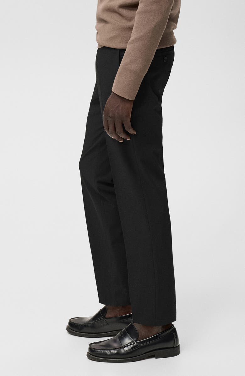 MANGO Bologna Slim Fit Stretch Pants, Alternate, color, Black