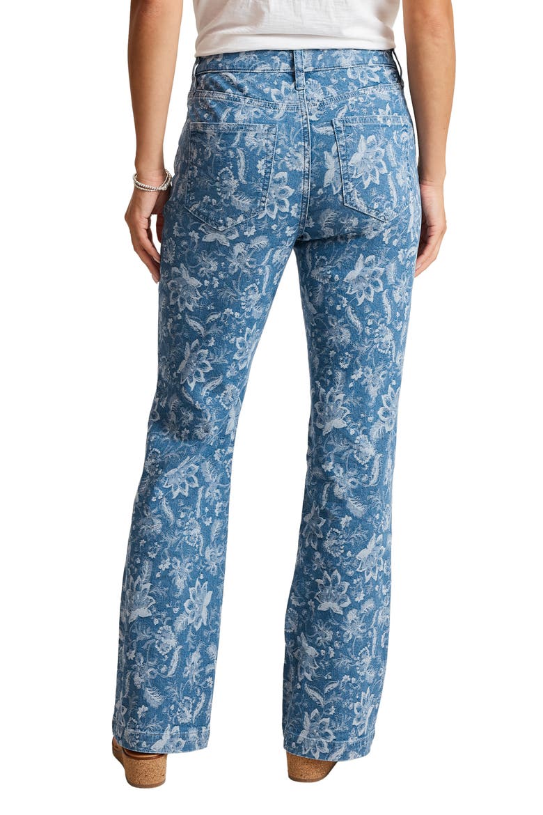 Jacquard Mid Rise Flare Jeans, Alternate, color, DRIFT TIDE WASH