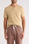 Lucky Brand Burnout Notch Neck T-Shirt