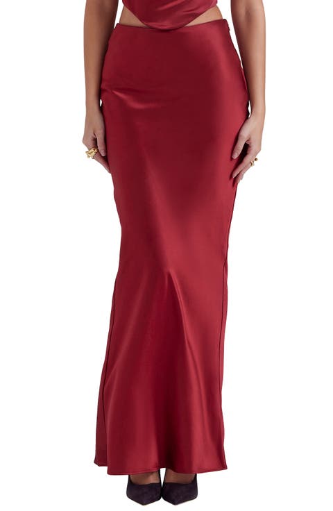 Sydel Bias Cut Satin Maxi Skirt