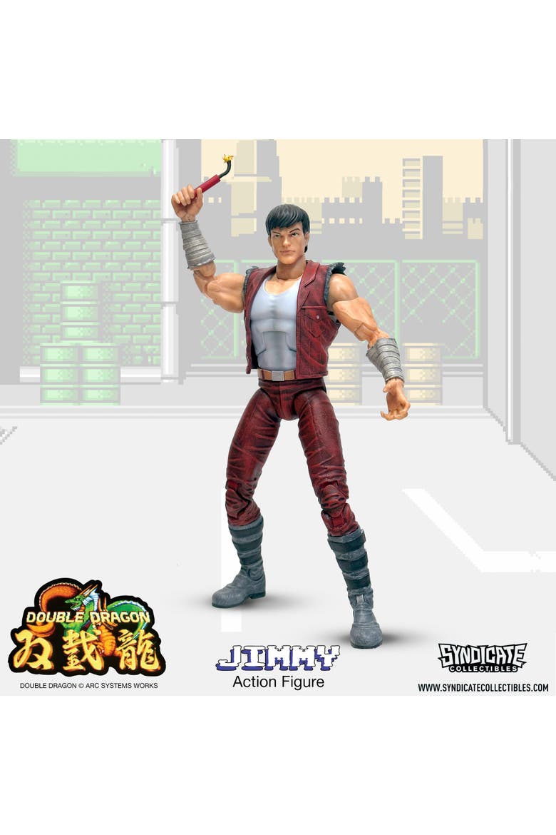 Double Dragon Jimmy Lee 7-Inch Deluxe Action Figure, Alternate, color, Red