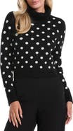Laundry by Shelli Segal Polka Dot Turtleneck Sweater
