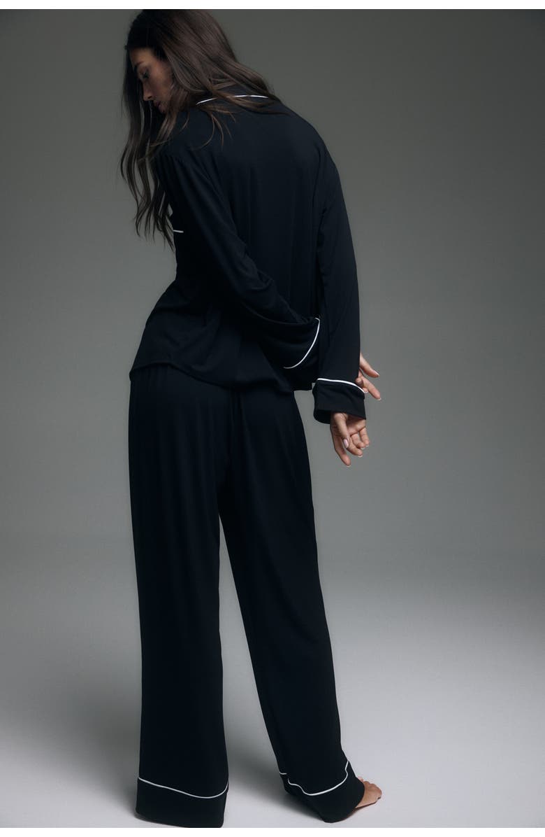 H&M Viscose-blend Pyjamas, Alternate, color, Black