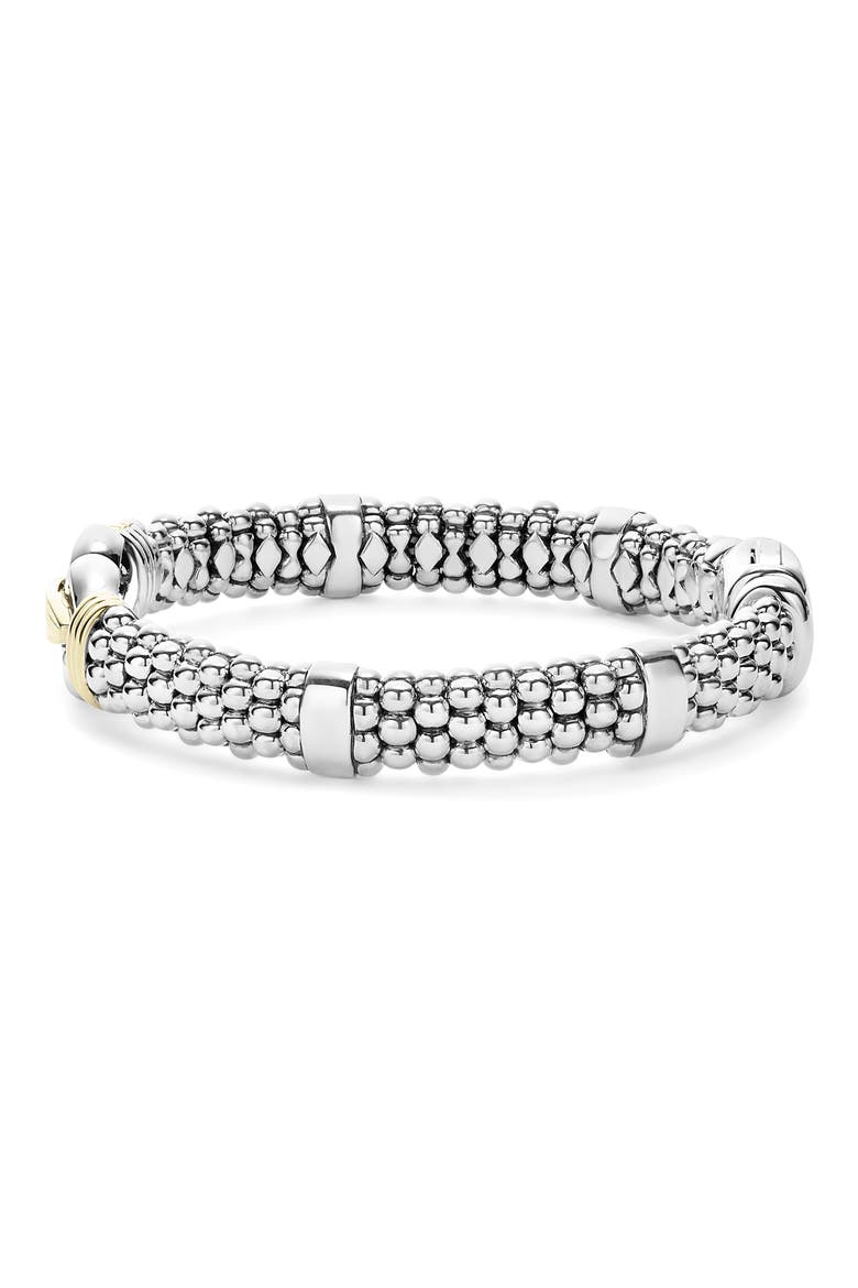 Derby Two-Tone Caviar Rope Bracelet, Alternate, color, STERLING SILVER - GOLD