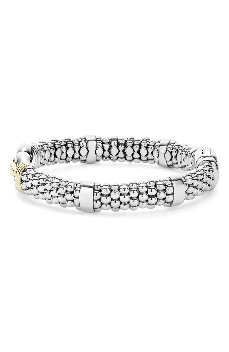 LAGOS Derby Two-Tone Caviar Rope Bracelet, Alternate, color,