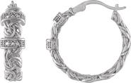 FZN Diamond Byzantine Hoop Earrings