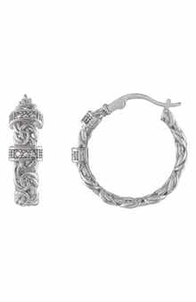 FZN Diamond Byzantine Hoop Earrings