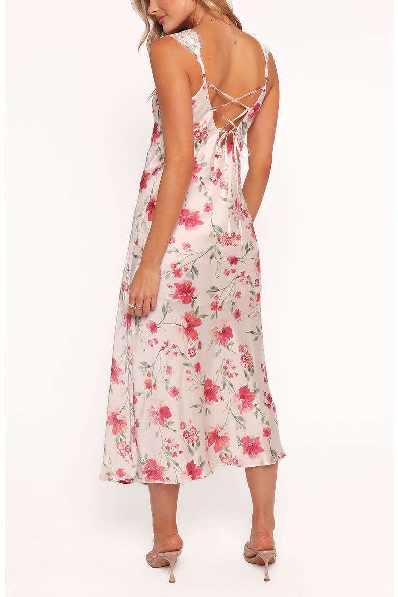 Bennett Floral Satin Slipdress, Alternate, color, CAMEO FLORAL