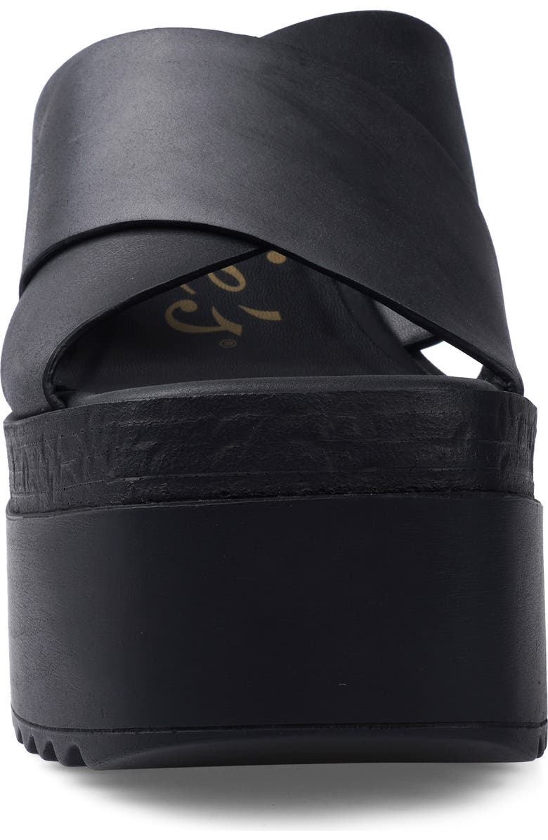 Candie's Galina Platform Wedge Sandal, Alternate, color, Black