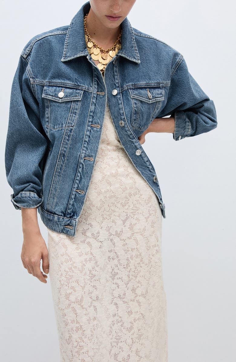 MANGO Star Denim Jacket, Main, color,