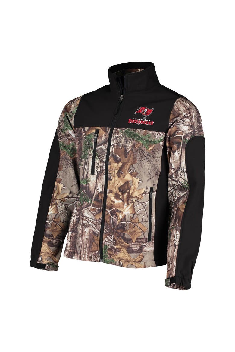 Men's Dunbrooke Realtree Camo/Black Tampa Bay Buccaneers Circle Hunter Softshell Full-Zip Jacket, Alternate, color, Realtree Camo