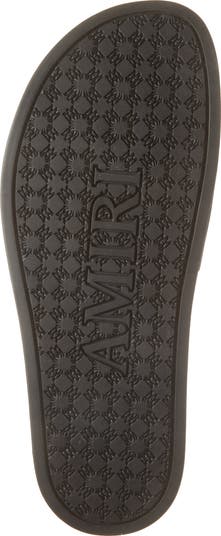 ◆Amiri◆MA クワッドプールスライド AMIRI: Black MA Quad Pool Slides | SSENSE