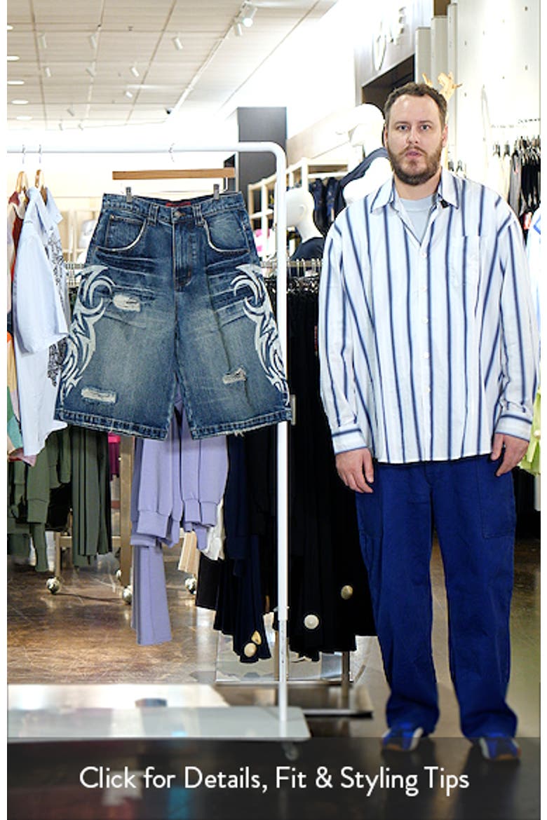 Blade Colossus Crop Wide Leg Denim Shorts video