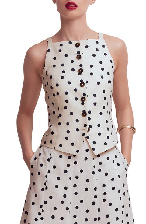 Sleeveless Linen Button-Up Shirt