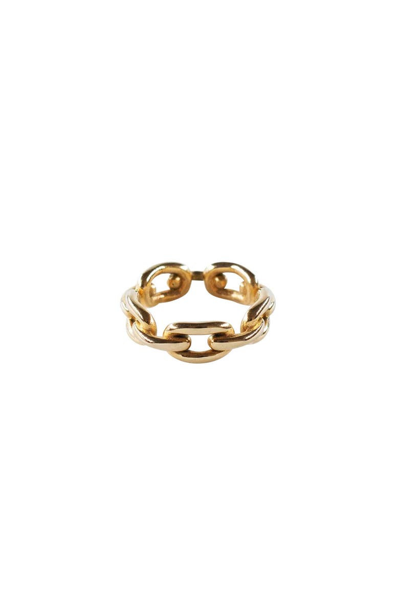 Outofoffice Gold Chain Band Layering Ring, Main, color, Gold