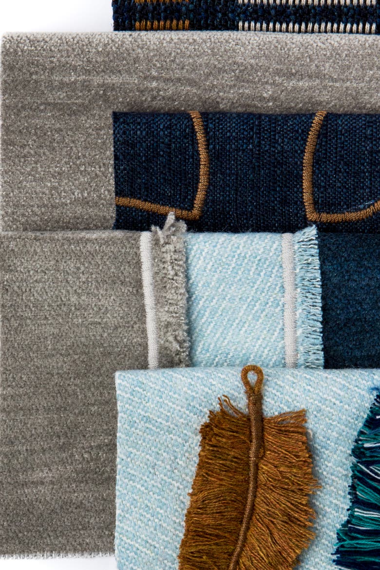 Vista Multi colored Velvet embroidered panelled Indoor & Outdoor Woven Accent Pillow, Alternate, color, Multi