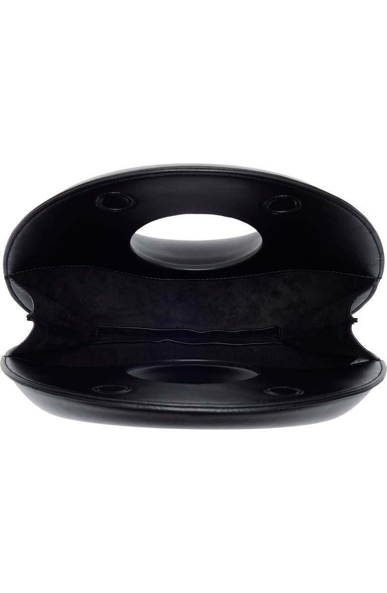 BCBG Circle Handle Molded Hobo Bag, Alternate, color, Black